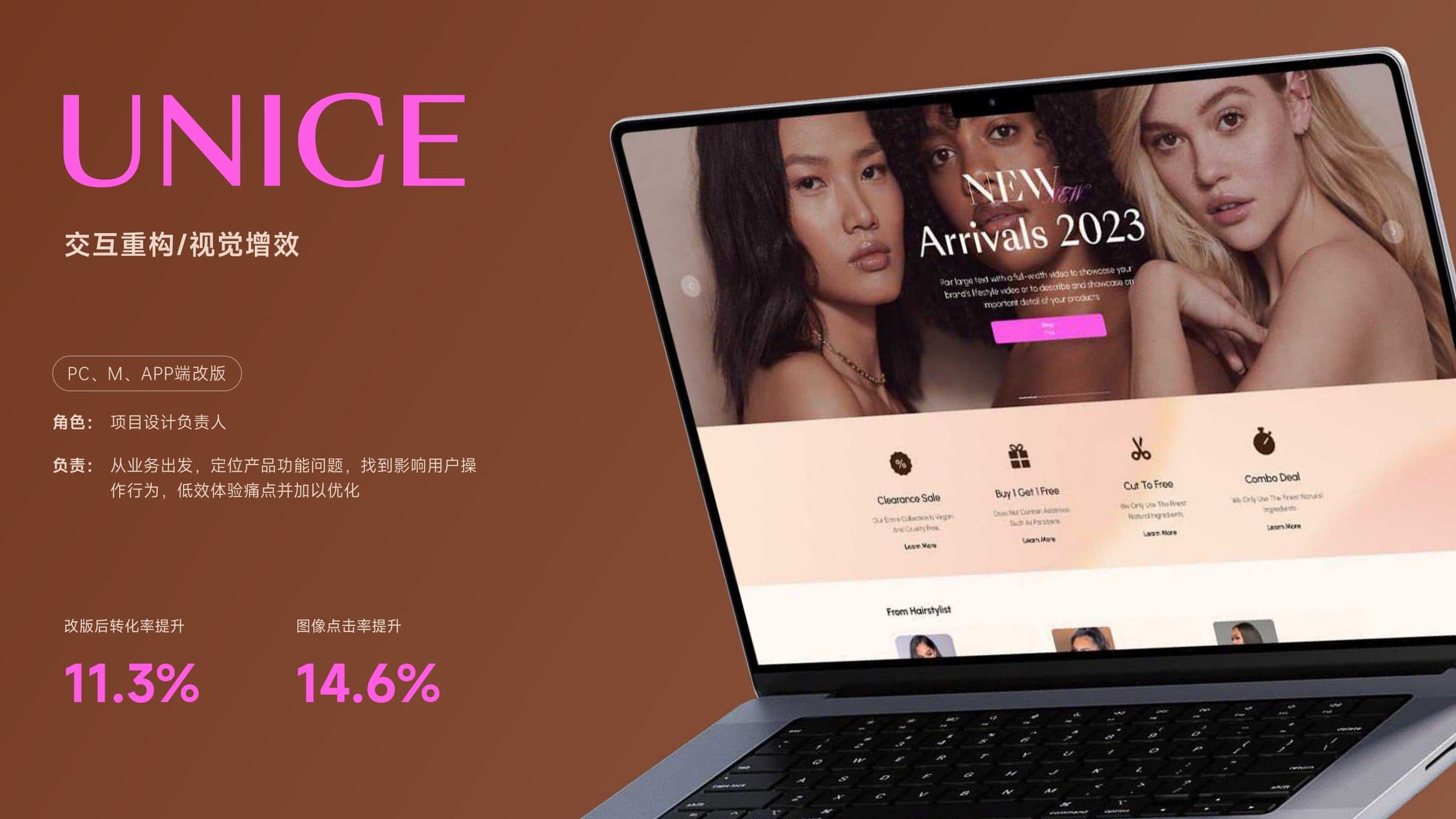 UNICE case cover · role, scope and outcome metrics