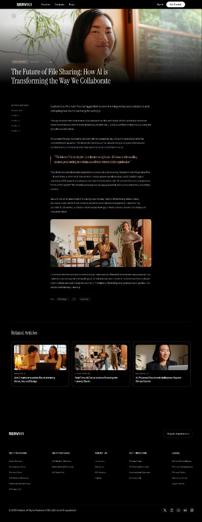 Blog article detail