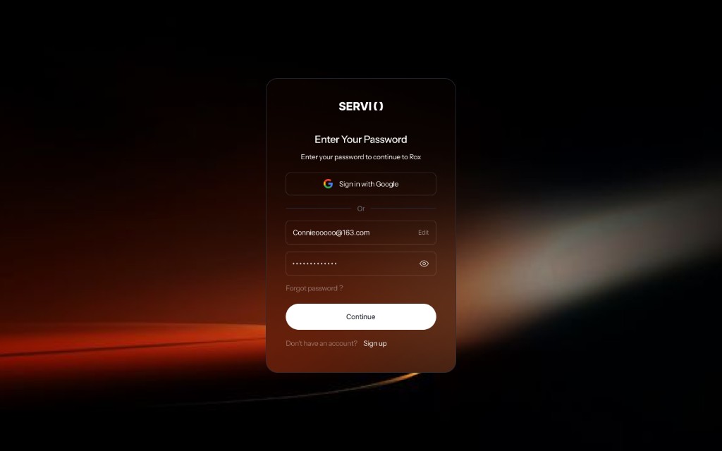 Sign-in screen